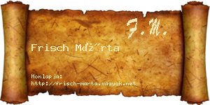 Frisch Márta névjegykártya