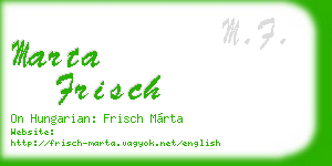marta frisch business card